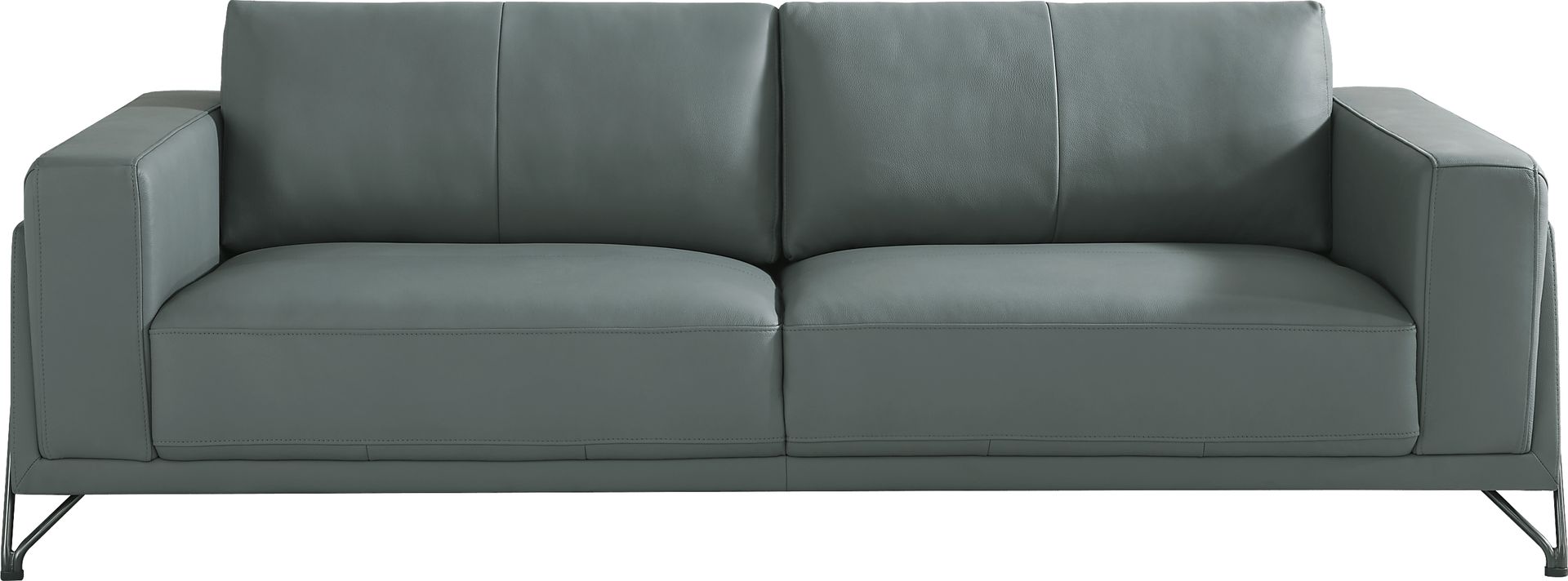 Camelot Slate Blue Leather 7 Pc Living Room - Image 2
