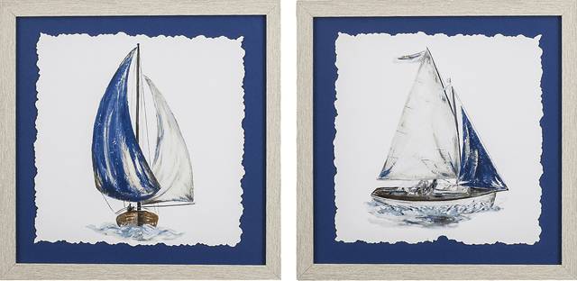 Camelthorn Blue Artwork, Set of 2 - Thumbnail - Image 1