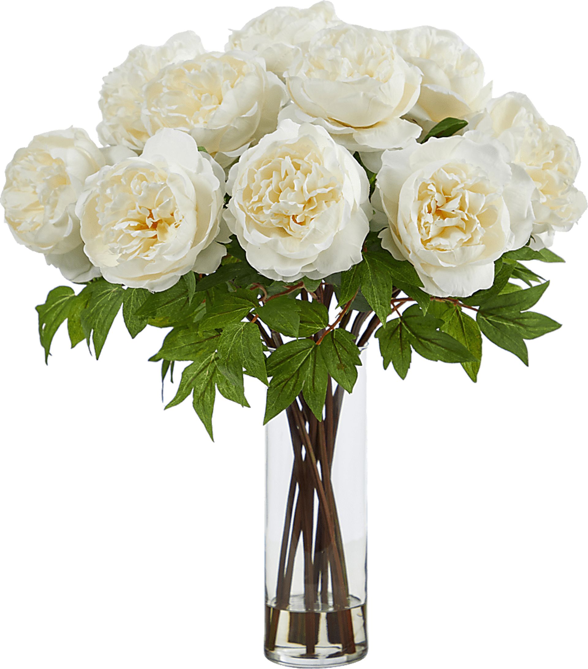 Camerota White Floral Arrangment with Vase - Image 1