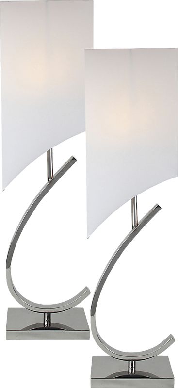 Camia Silver Table Lamps Set of 2