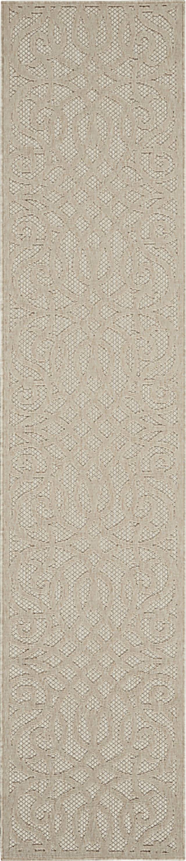 Cammie Cream 2'2 x 10' Indoor/Outdoor Rug - Thumbnail - Image 1