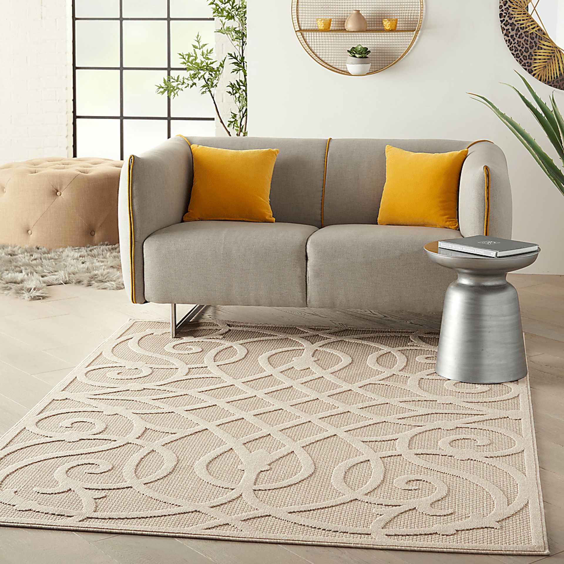 Cammie Cream 8' x 10' Indoor/Outdoor Rug - Image 8