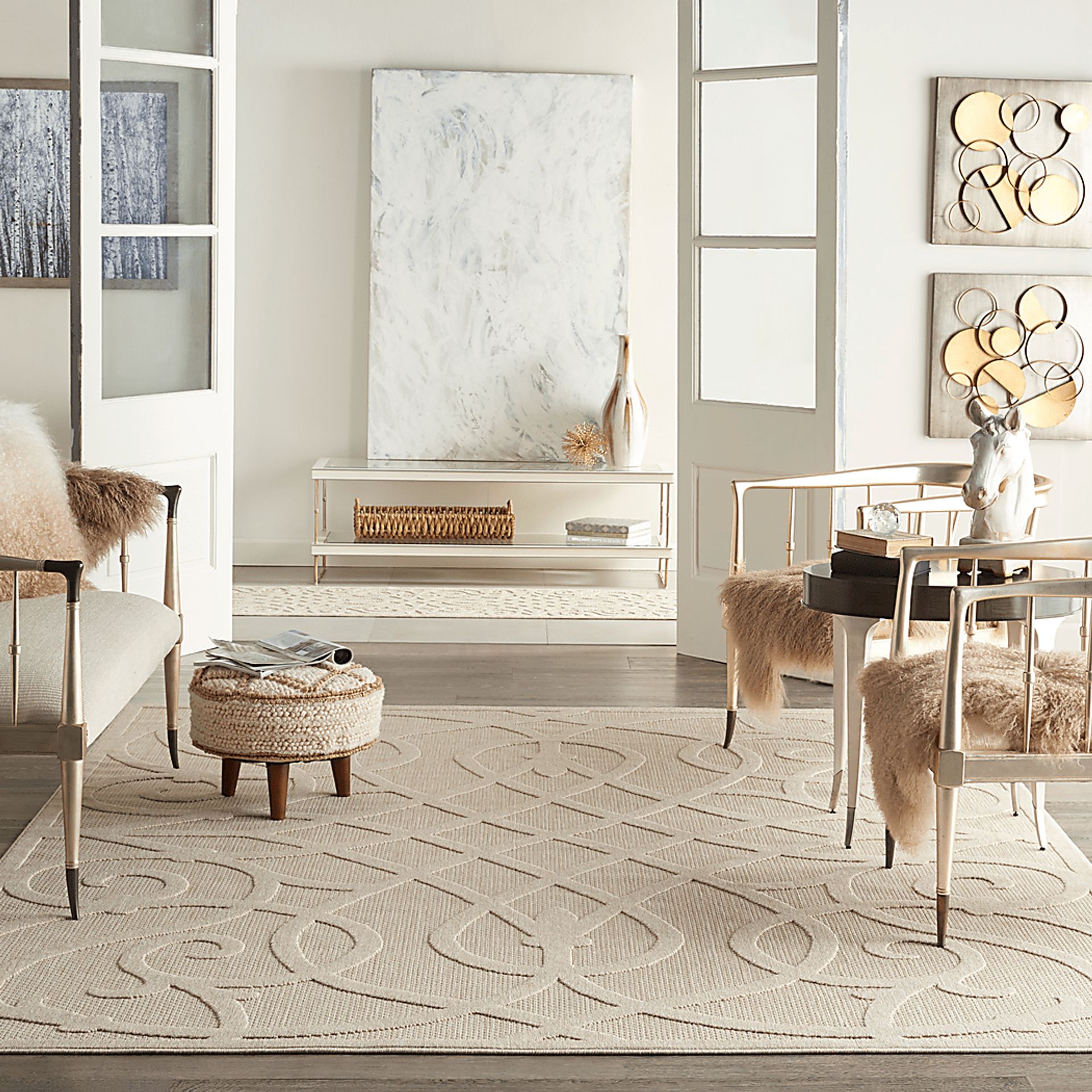Cammie Cream 8' x 10' Indoor/Outdoor Rug - Image 9