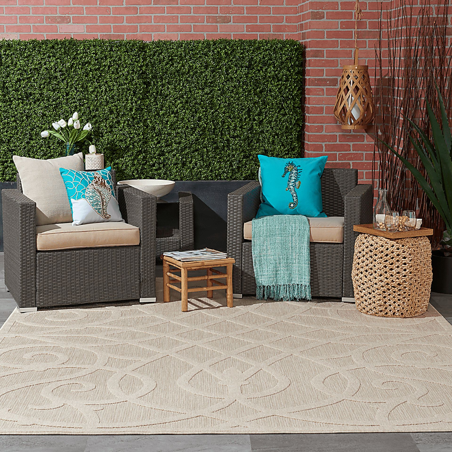 Cammie Cream 8' x 10' Indoor/Outdoor Rug - Image 10