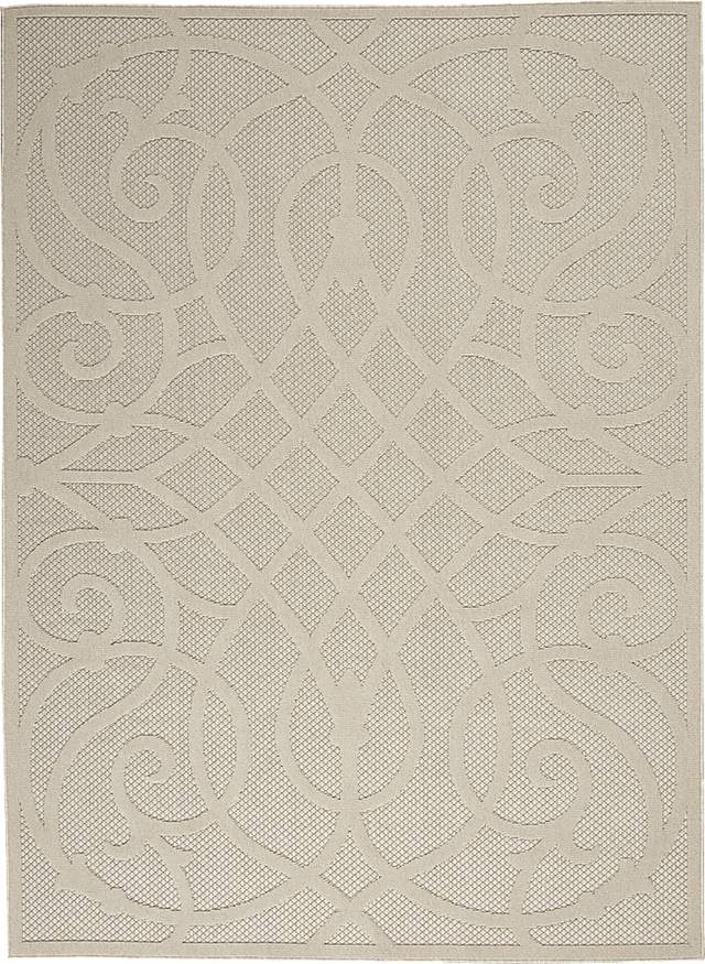 Cammie Cream 8' x 10' Indoor/Outdoor Rug - Thumbnail - Image 1