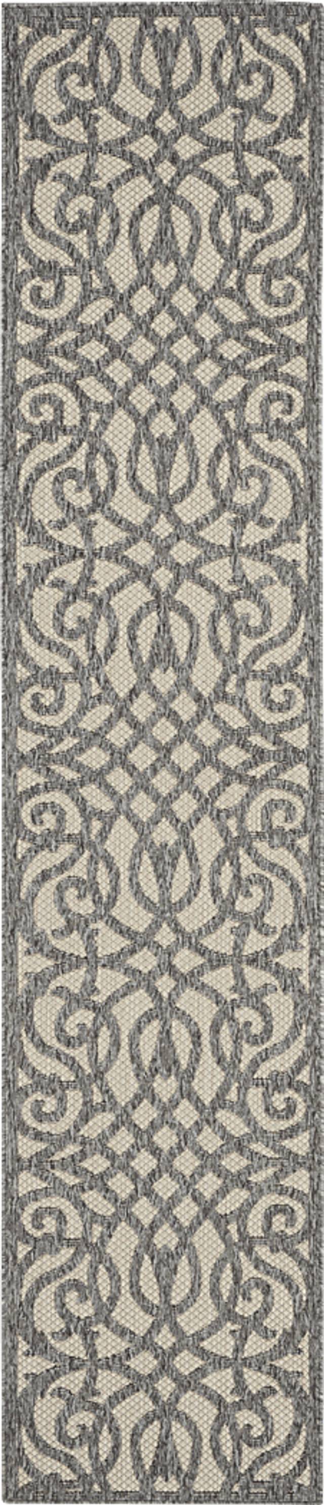 Cammie Gray 2'2 x 7'6 Runner Indoor/Outdoor Rug - Thumbnail - Image 1