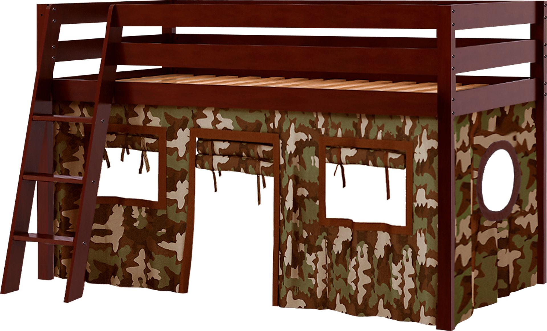 Camo Cabin Cherry Jr. Tent Loft Bed - Image 1
