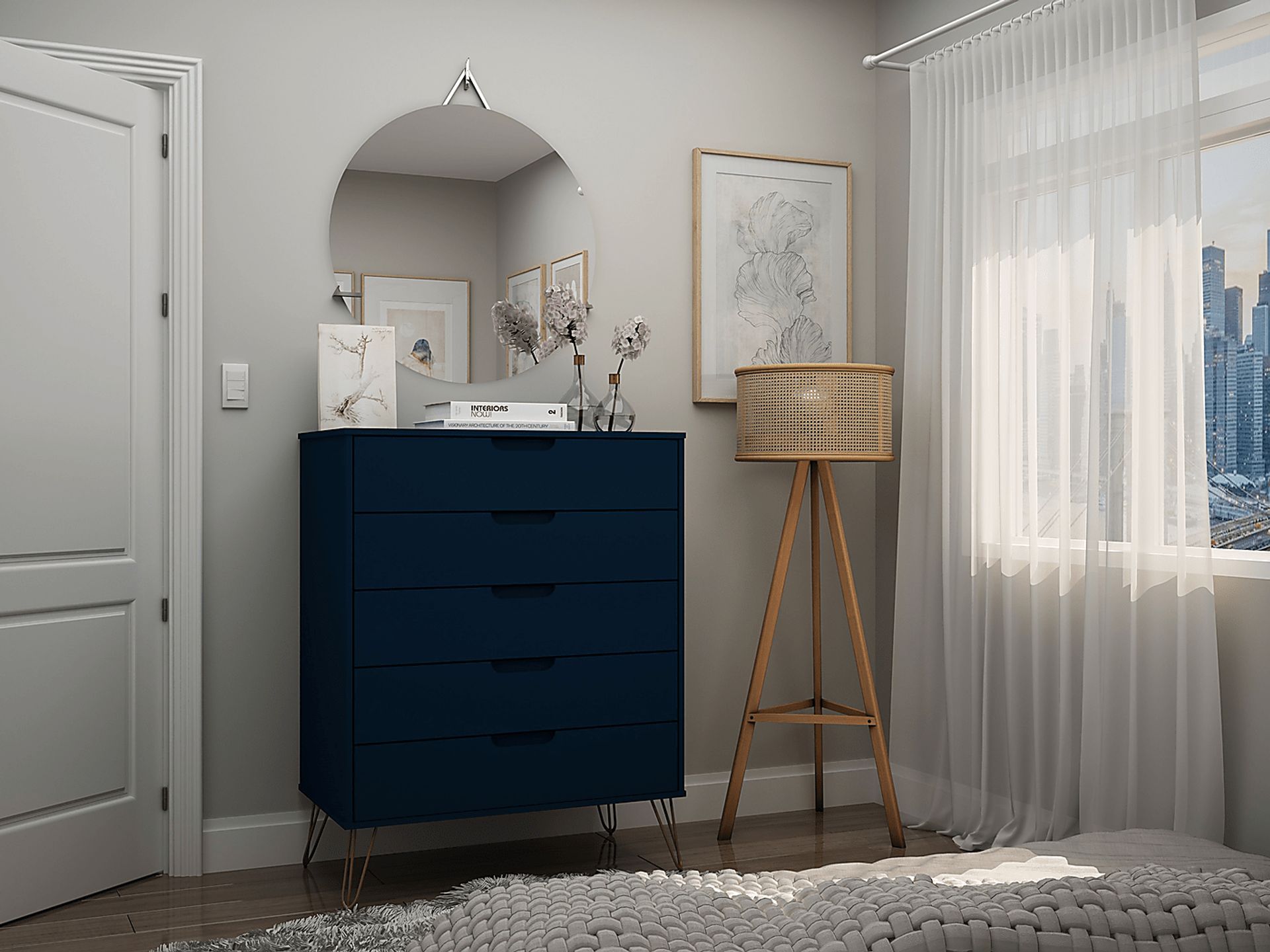 Camomile I Midnight Blue Dresser - Image 2