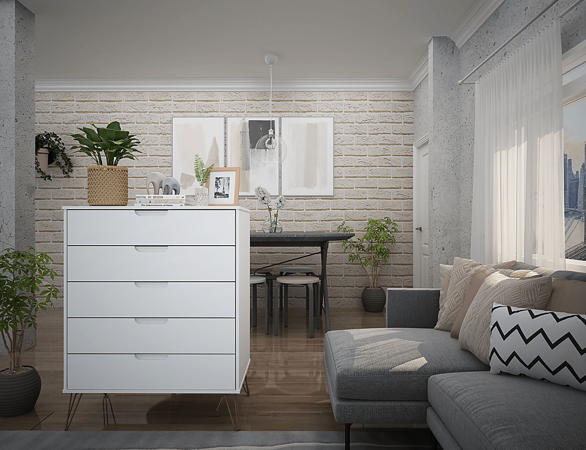 Camomile I White Dresser - Image 3