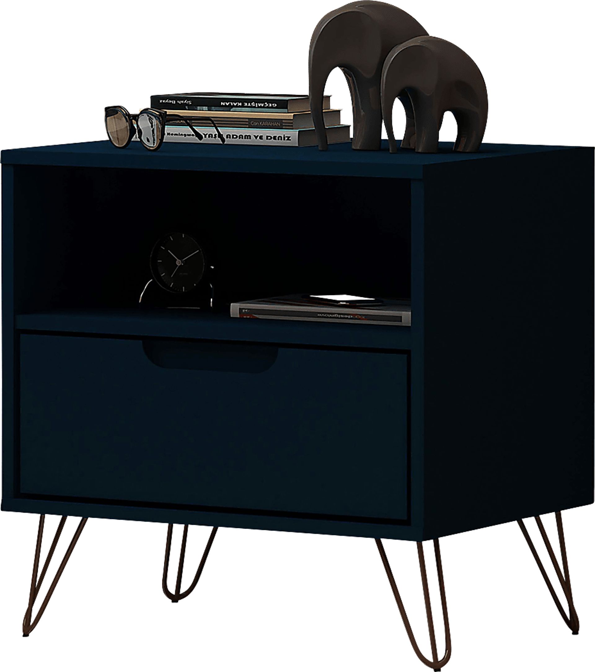 Camomile IV Midnight Blue Nightstand - Image 7