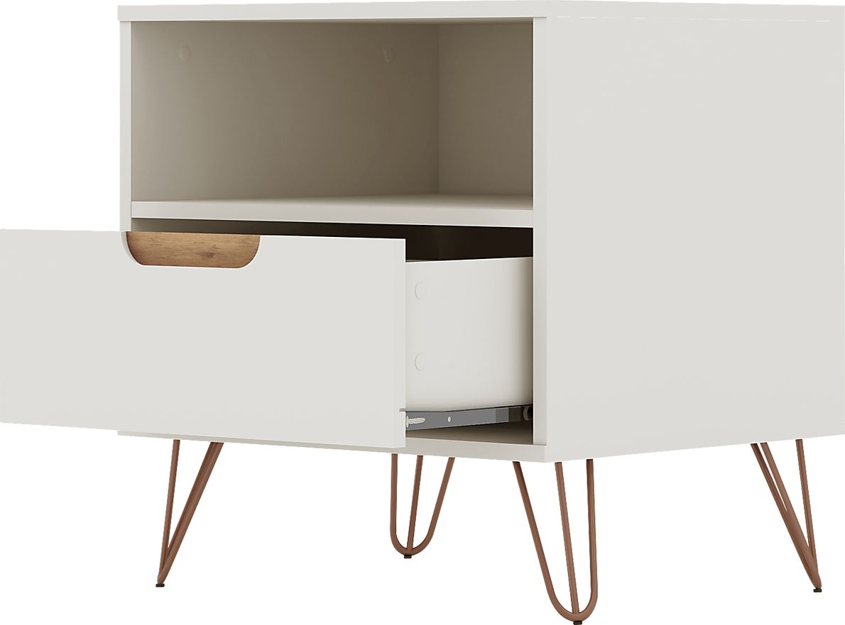 Camomile IV Off-White Nightstand