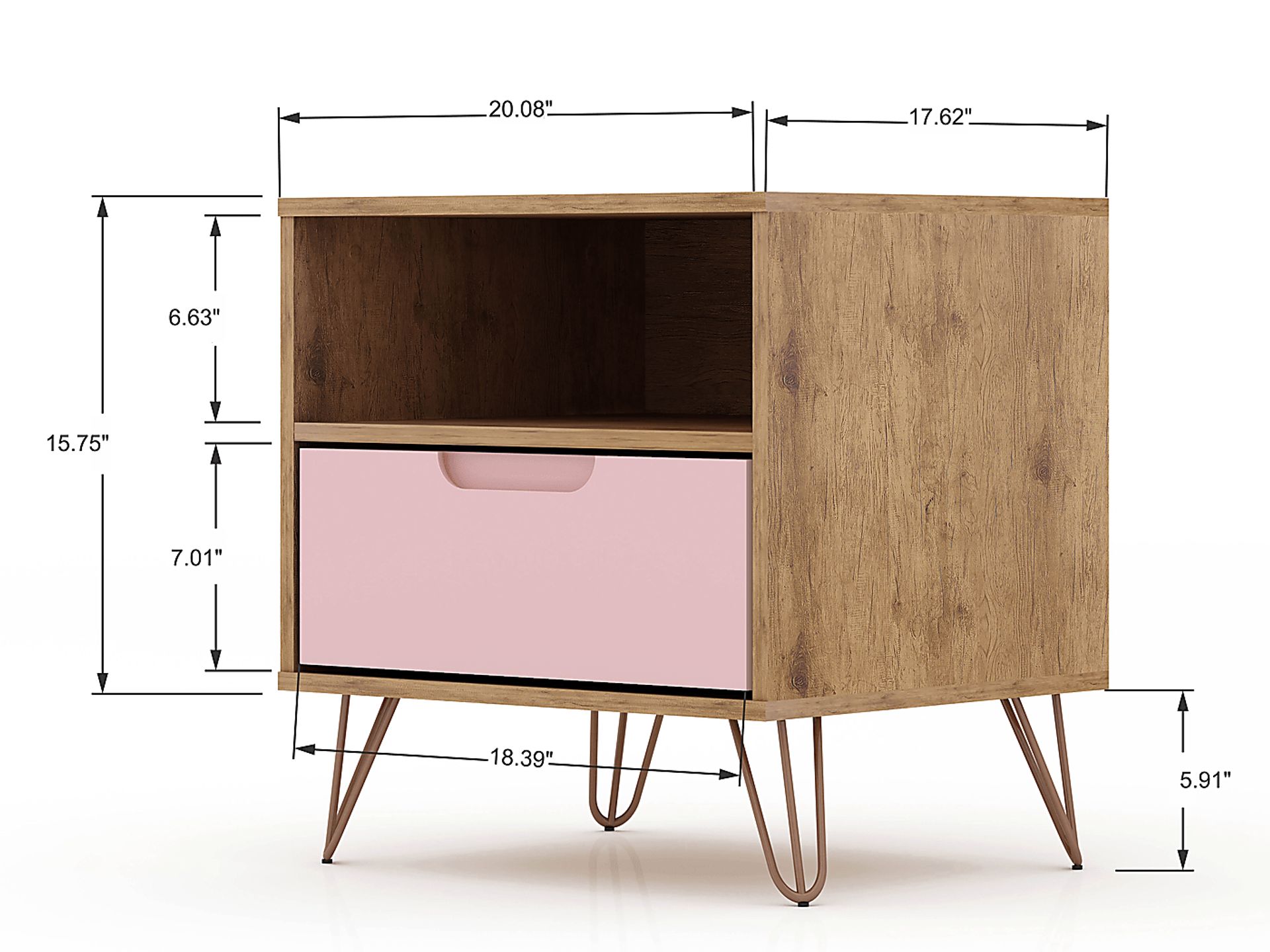 Camomile IV Pink Nightstand - Image 3