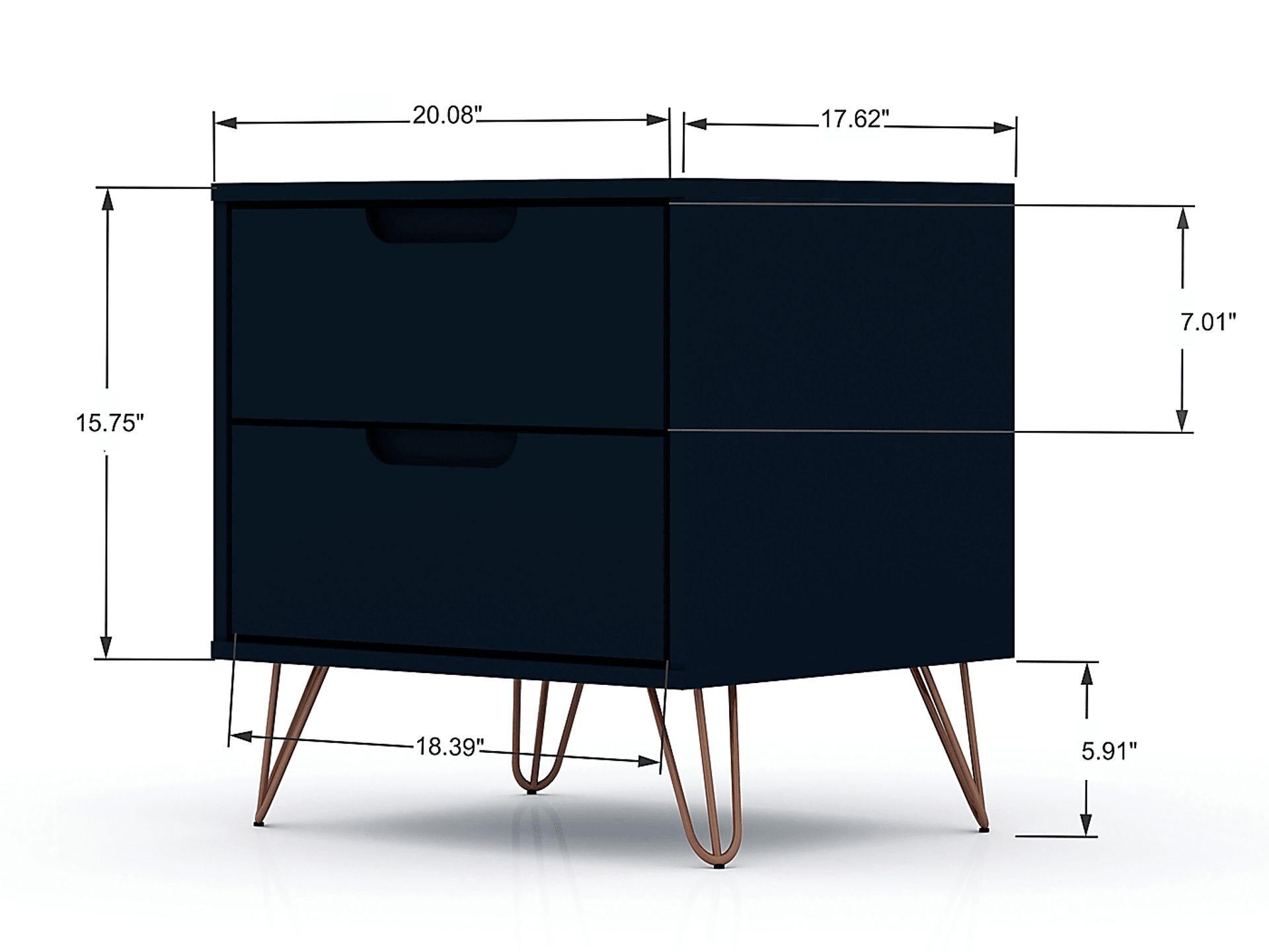 Camomile V Midnight Blue Nightstand - Image 3