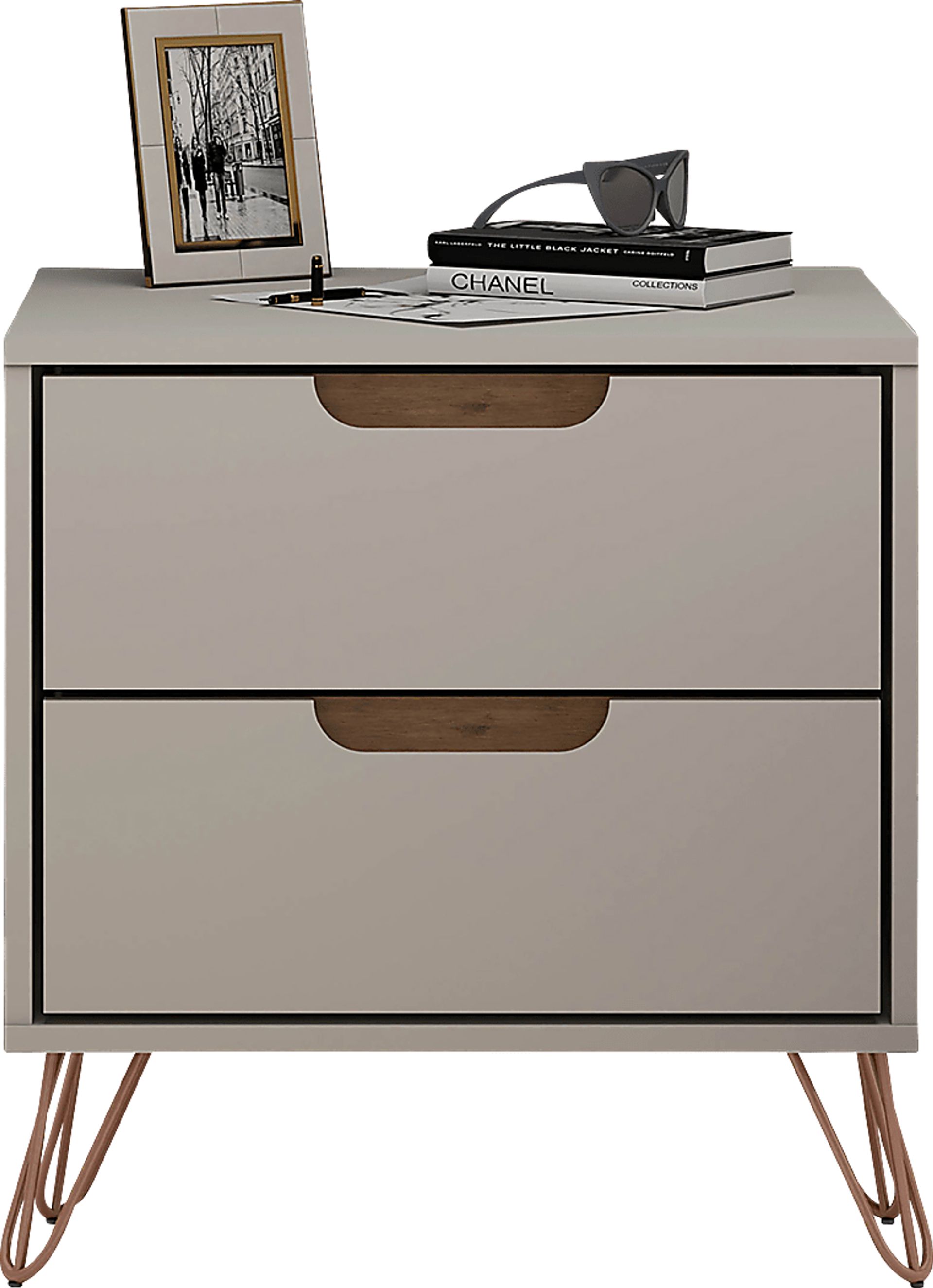 Camomile V Off-White Nightstand - Image 13
