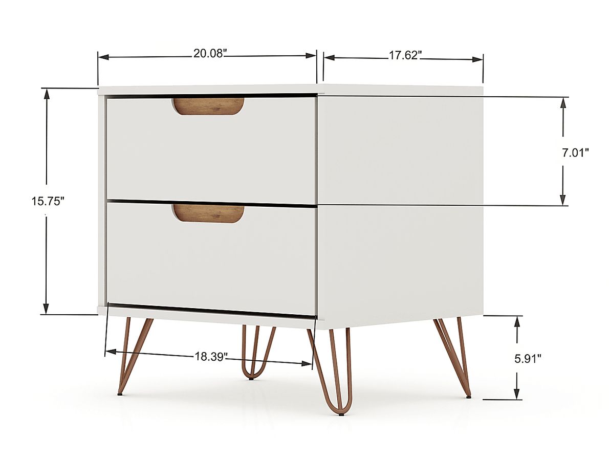 Camomile V Off-White Nightstand