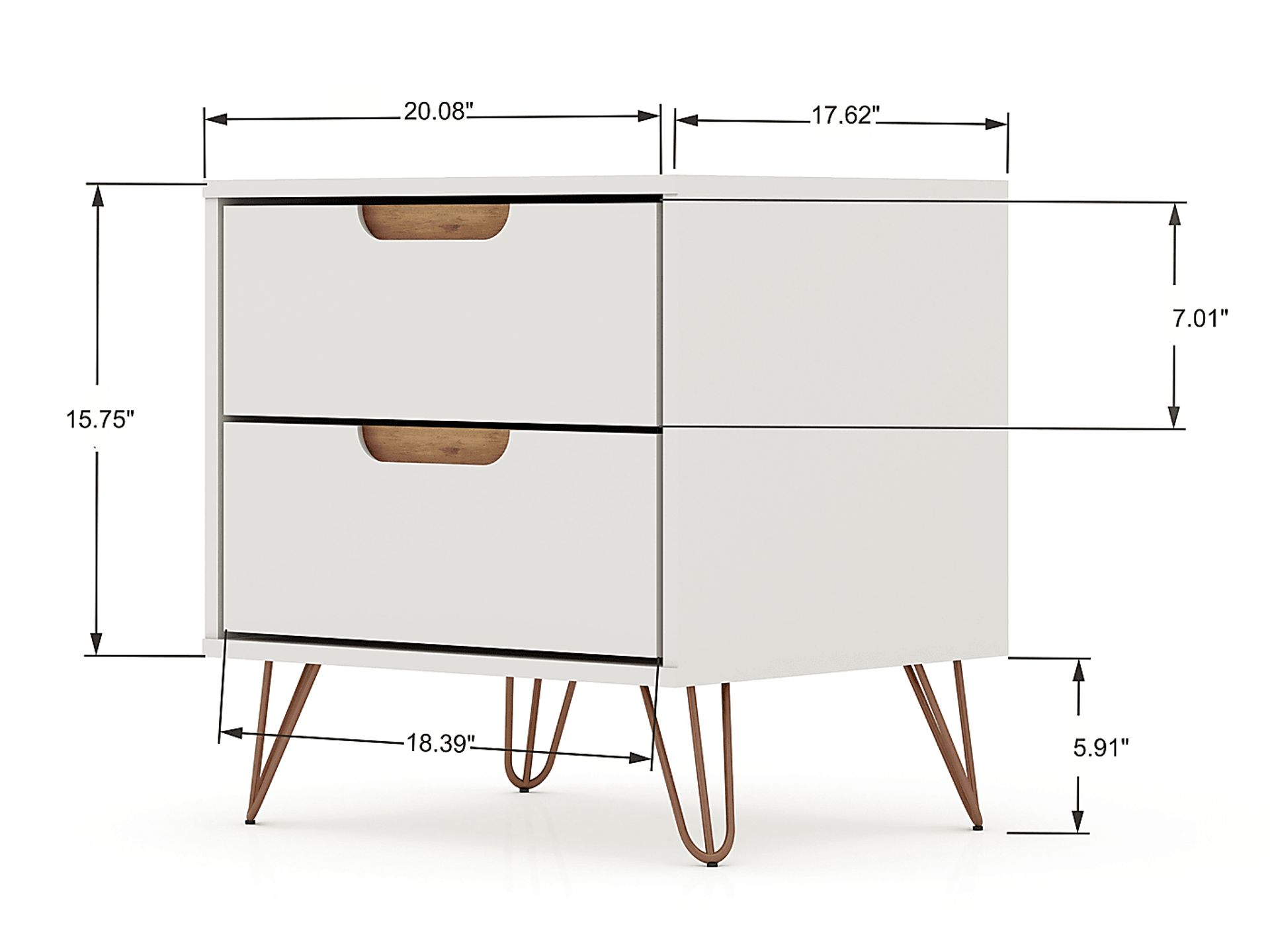 Camomile V Off-White Nightstand - Image 3