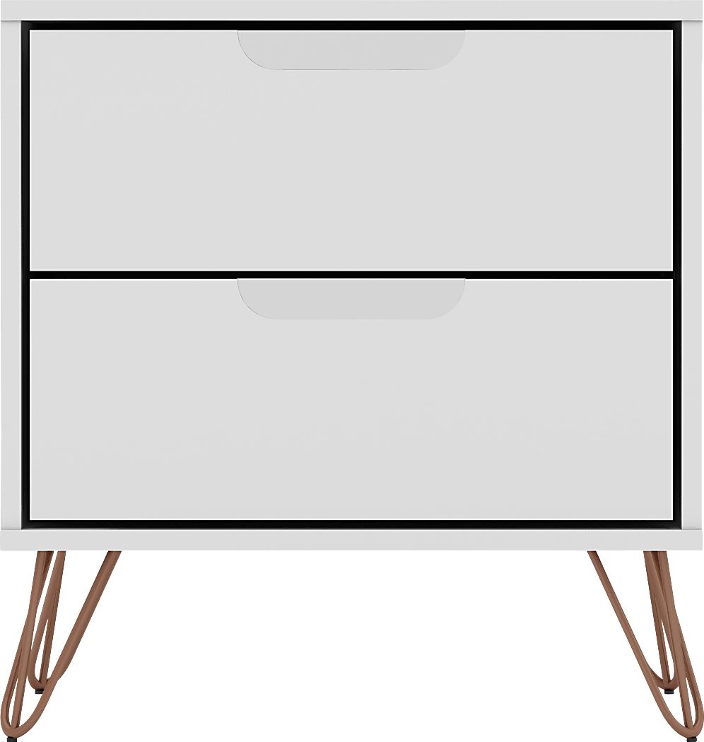 Camomile V White Nightstand