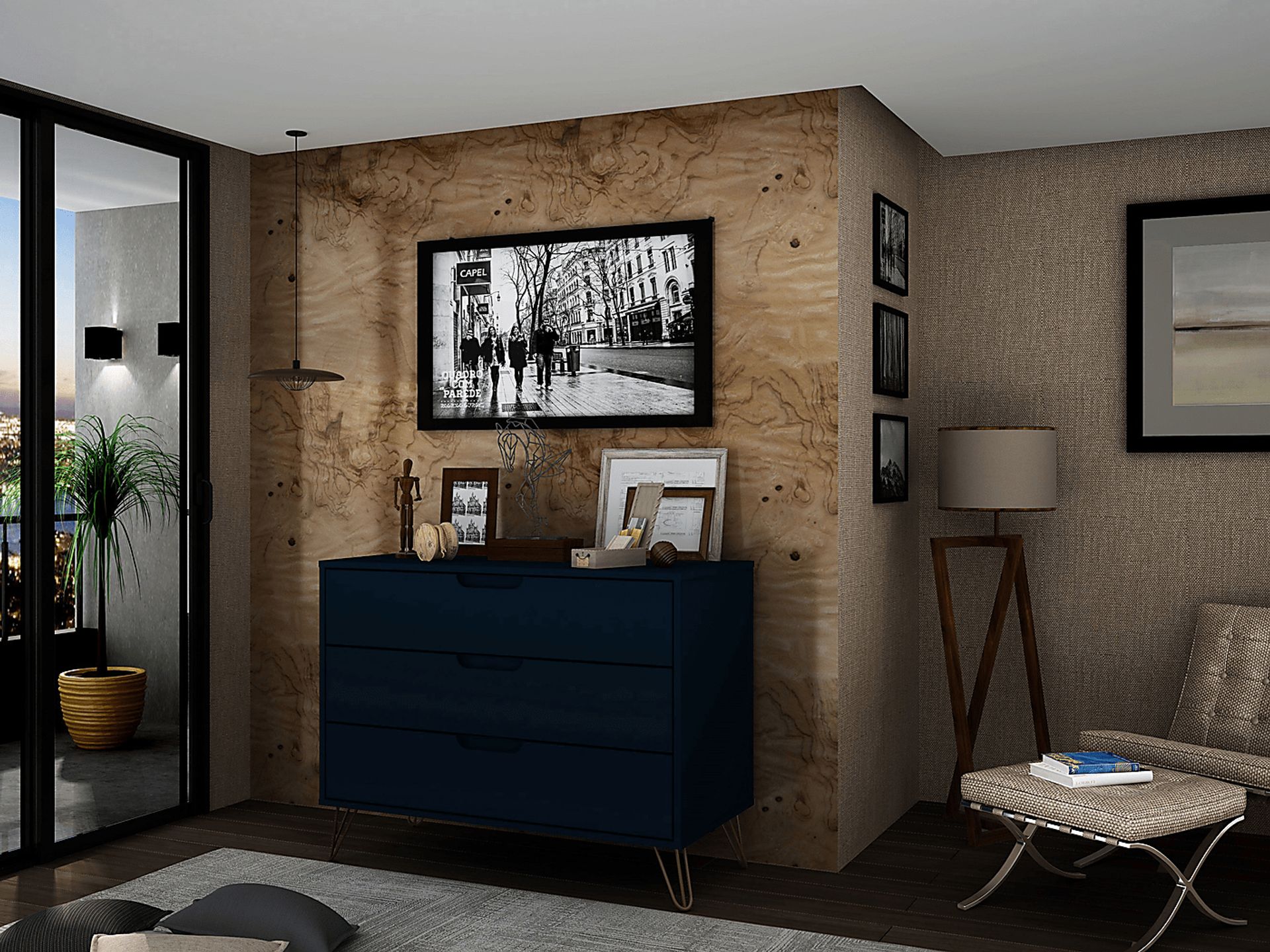 Camomile VI Midnight Blue Dresser - Image 2