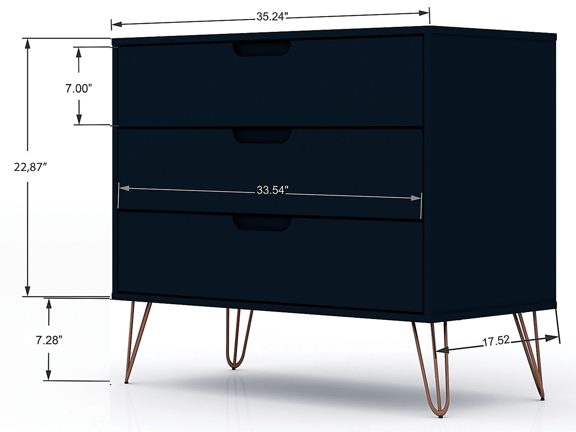 Camomile VI Midnight Blue Dresser - Image 3