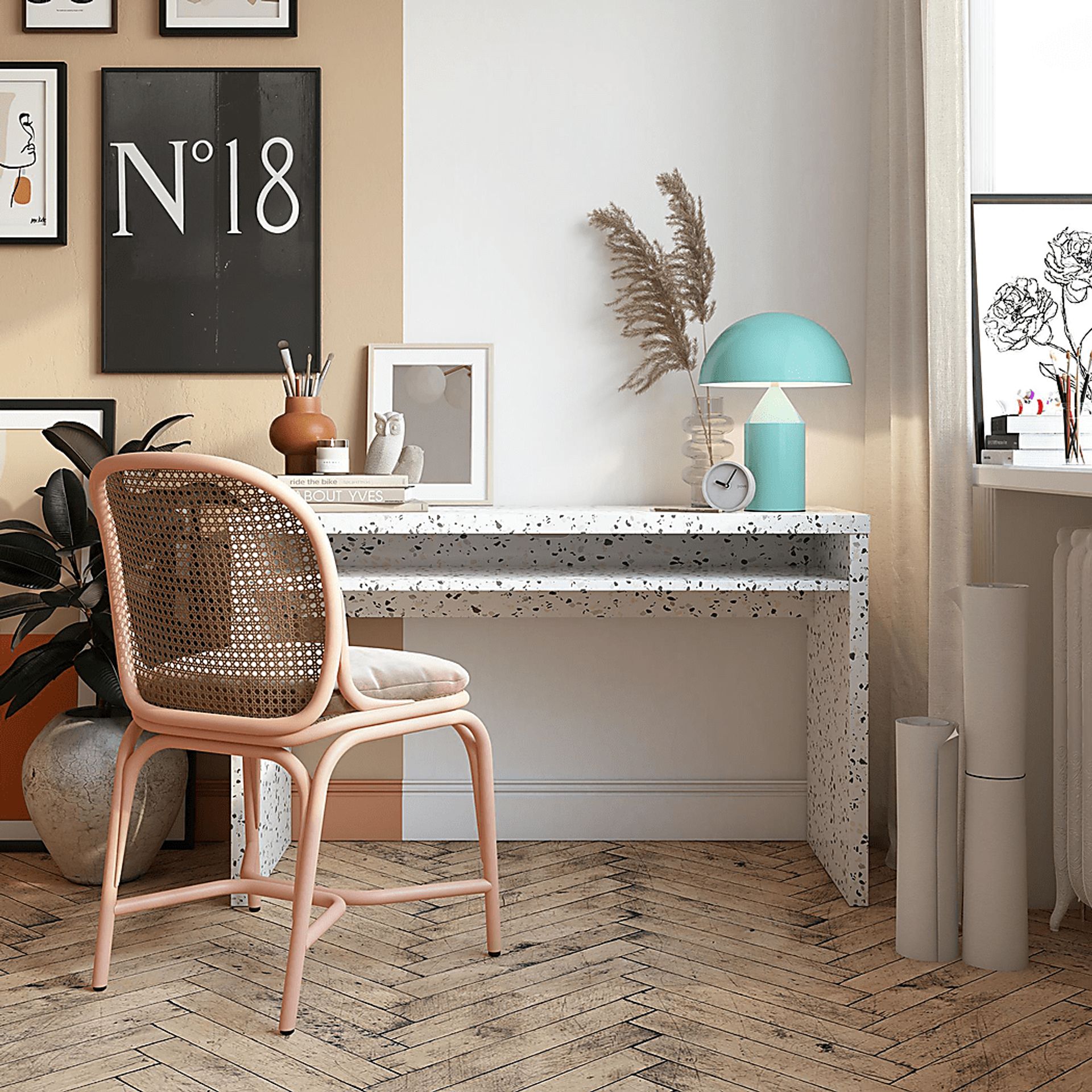 Campanella Gray Desk - Image 8