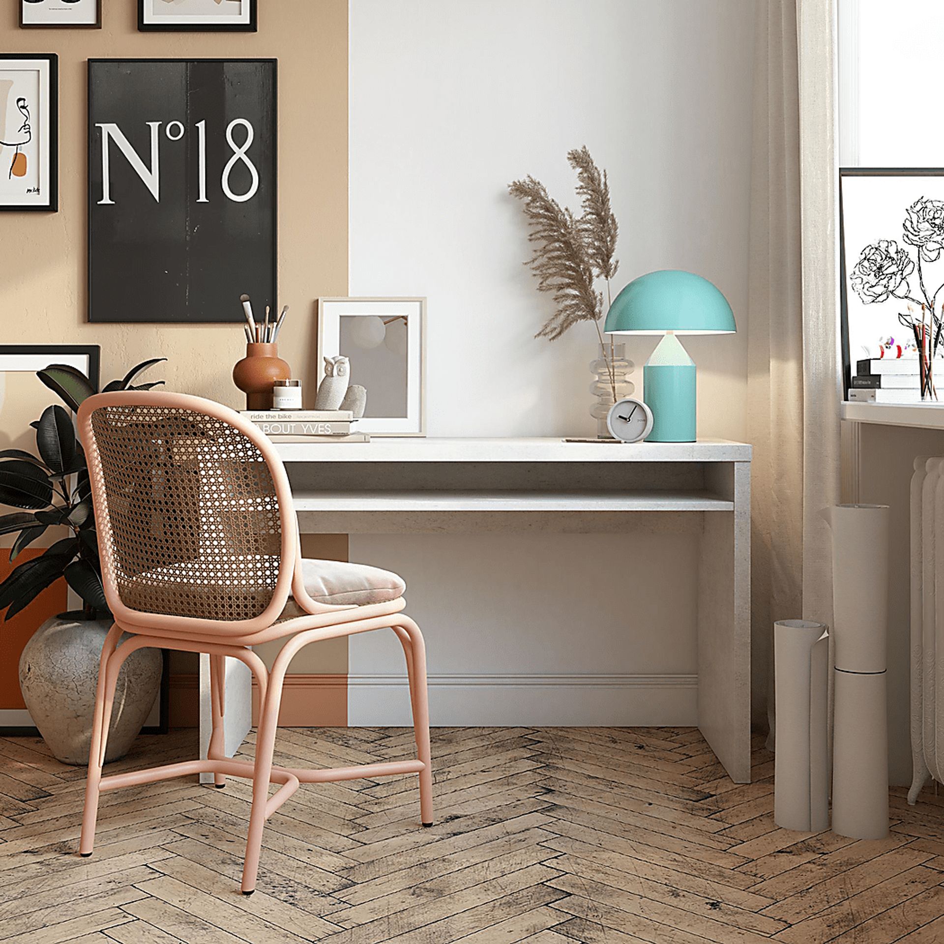 Campanella White Desk - Image 7