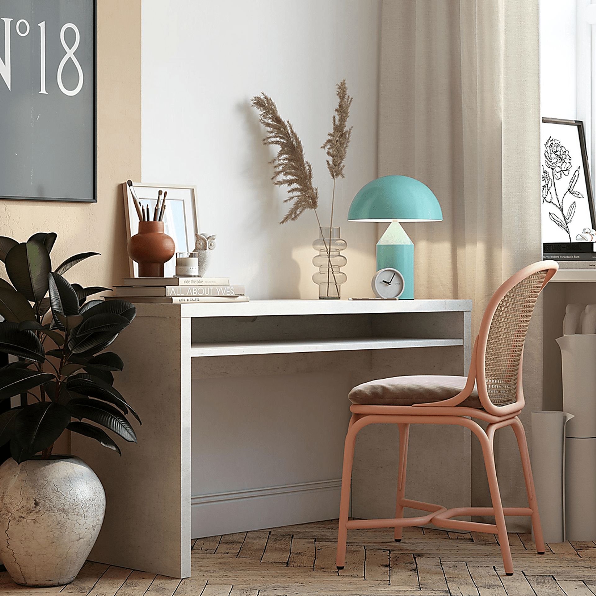 Campanella White Desk - Image 9