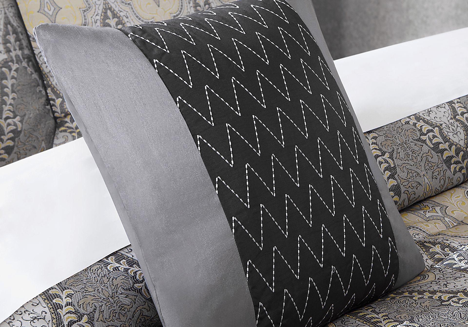 Camryn Gray 12 Pc Queen Comforter Set - Image 3