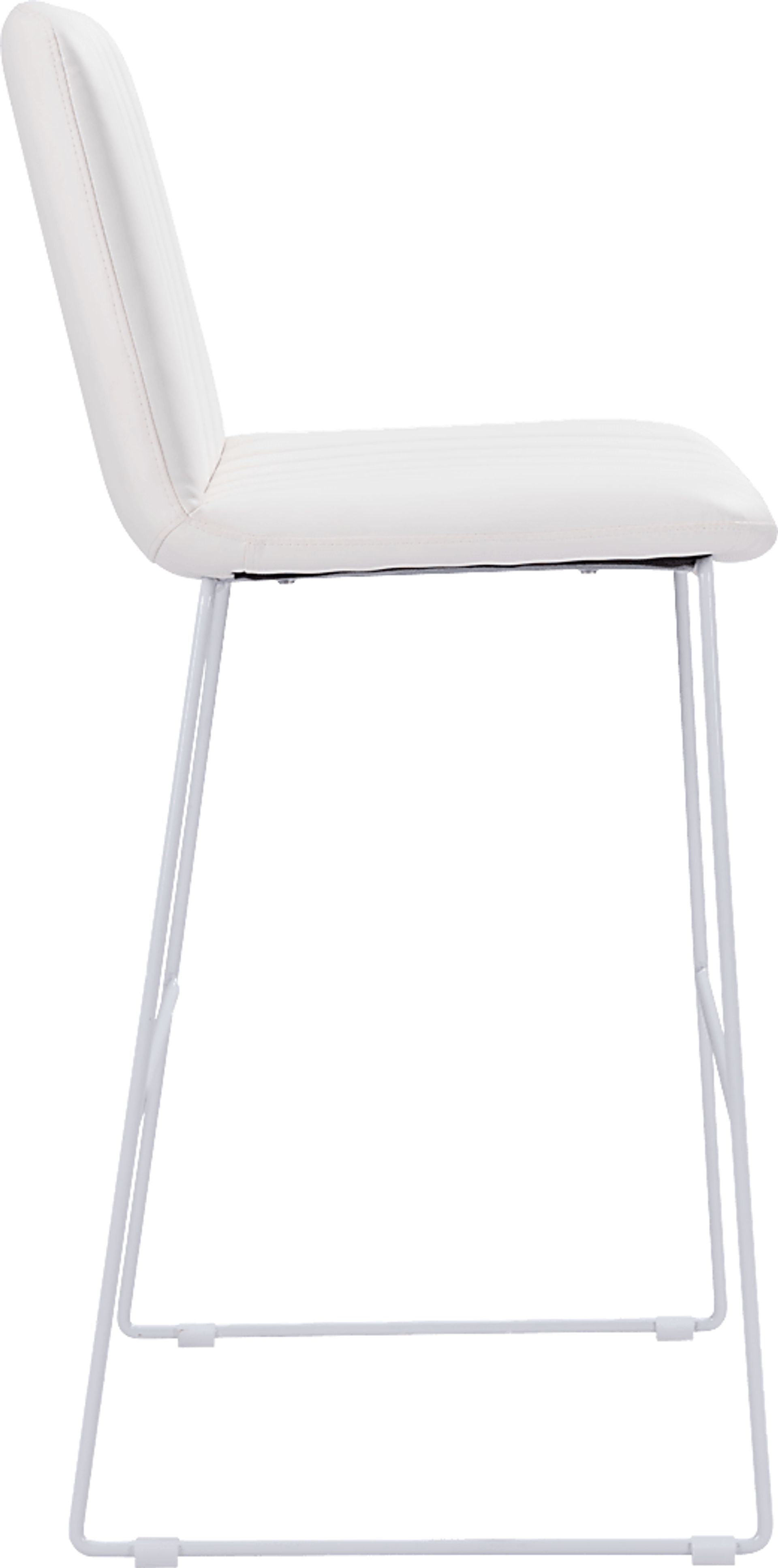 Camulet White Bar Height Stool, Set of 2 - Image 3
