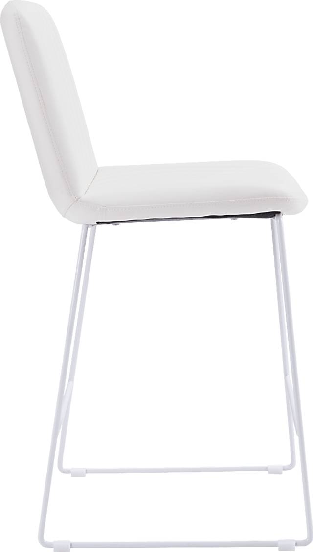 Camulet White Counter Height Stool, Set of 2 - Thumbnail - Image 4