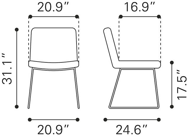 Camulet White Dining Chair, Set of 2 - Thumbnail - Image 12