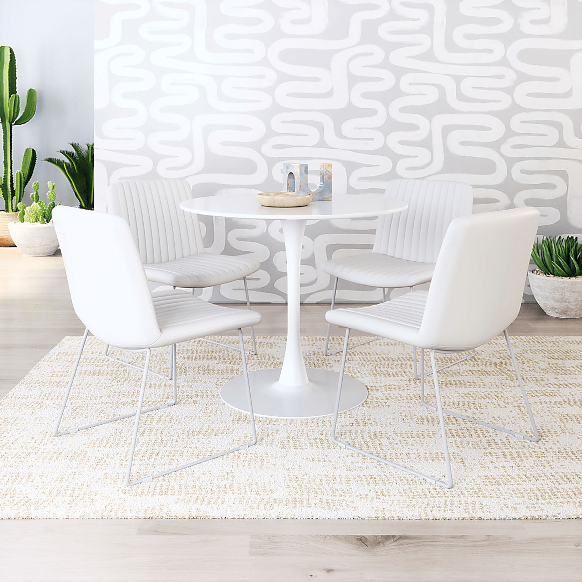 Camulet White Dining Chair, Set of 2 - Image 5