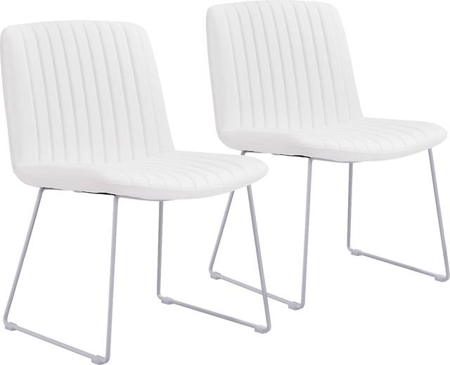 Camulet White Dining Chair, Set of 2 - Thumbnail - Image 1