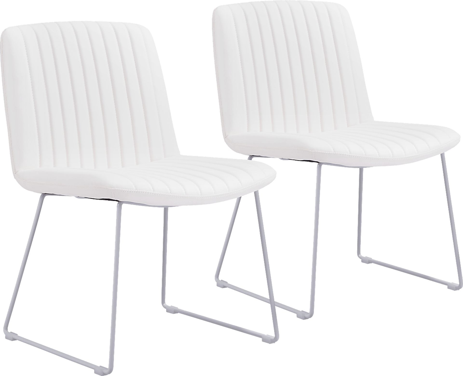 Camulet White Dining Chair, Set of 2 - Image 1