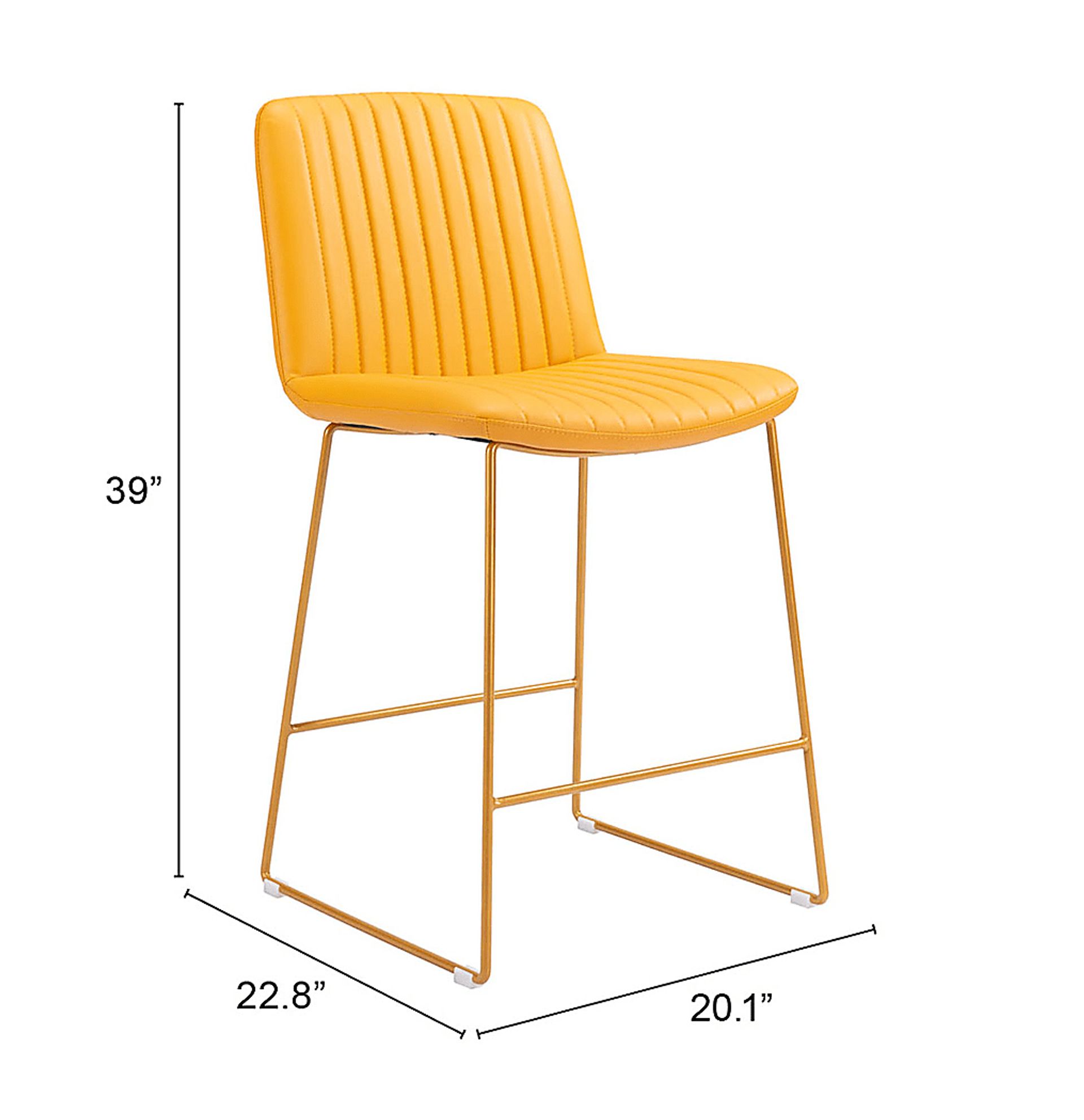 Camulet Yellow Counter Height Stool, Set of 2 - Image 9