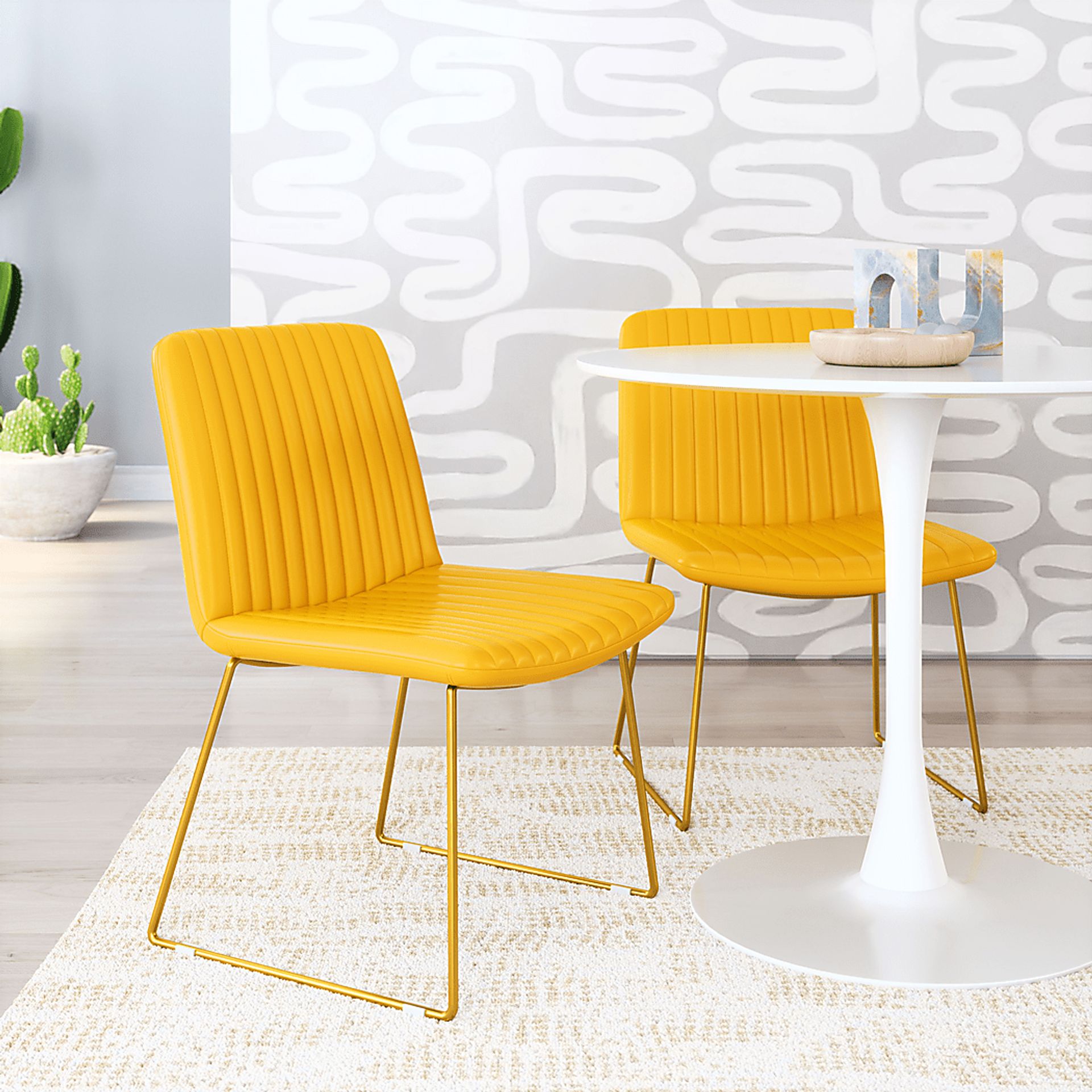 Camulet Yellow Dining Chair, Set of 2 - Image 2