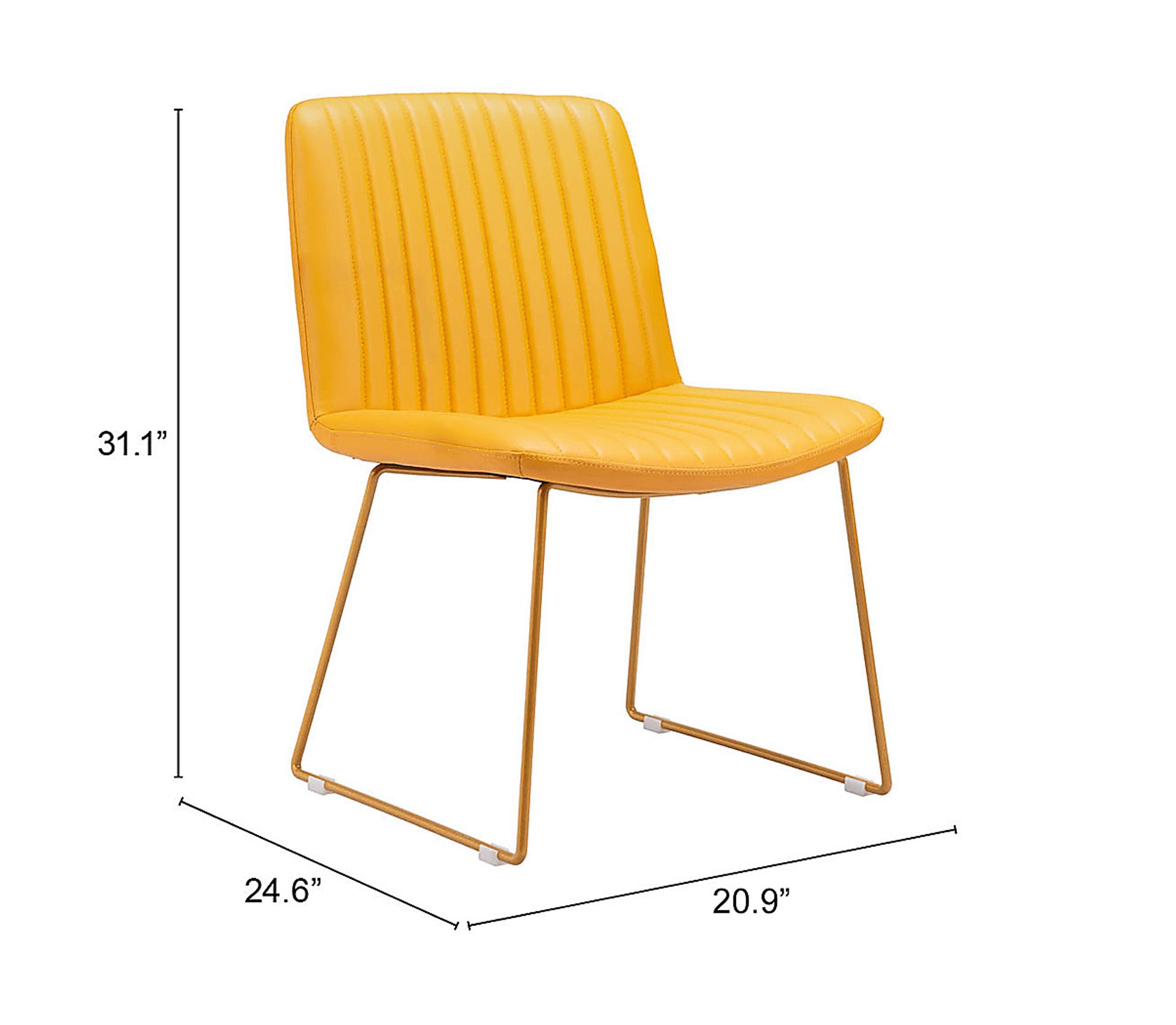 Camulet Yellow Dining Chair, Set of 2 - Image 9