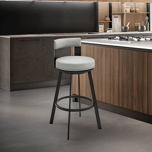 Camver Gray Swivel Barstool - Thumbnail - Image 2