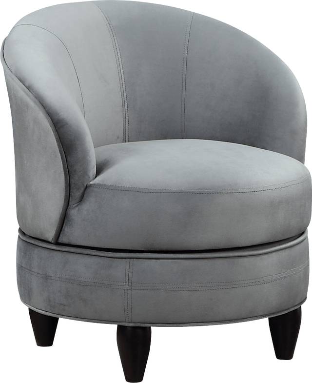 Camwick Light Gray Swivel Accent Chair - Thumbnail - Image 1