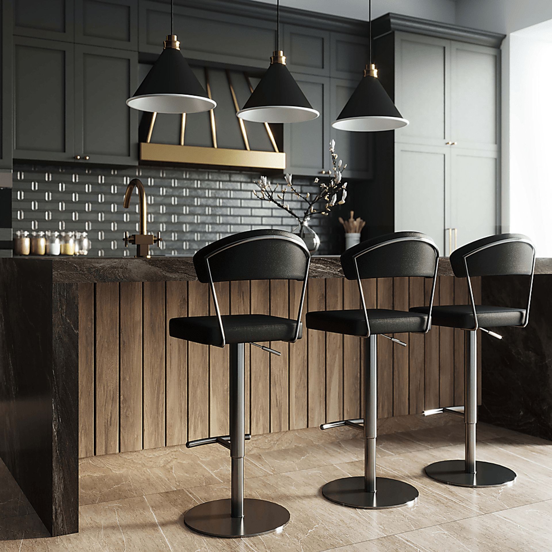Canaran Black Barstool - Image 8
