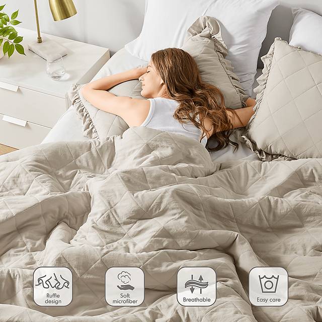 Canarioa Beige King/California King 3 Pc Comforter Set - Thumbnail - Image 13
