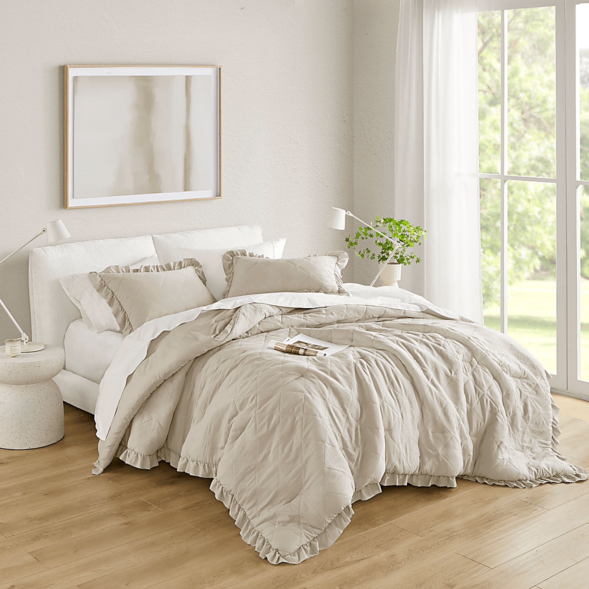 Canarioa Beige King/California King 3 Pc Comforter Set - Image 4