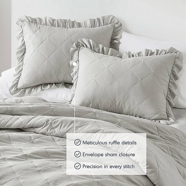 Canarioa Gray Full/Queen 3 Pc Comforter Set - Thumbnail - Image 12