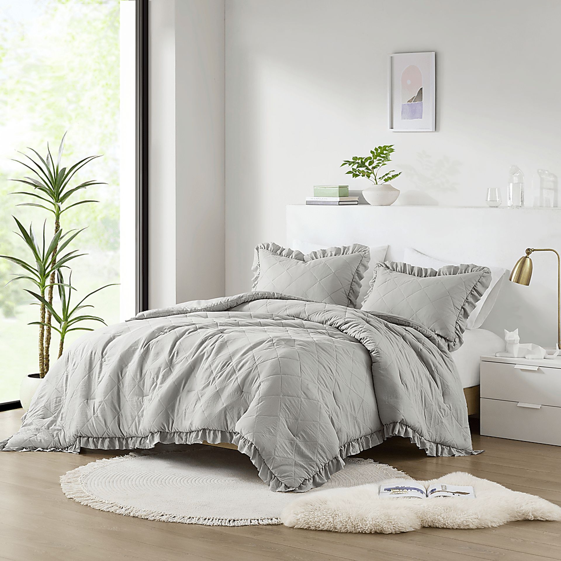 Canarioa Gray Full/Queen 3 Pc Comforter Set - Image 3