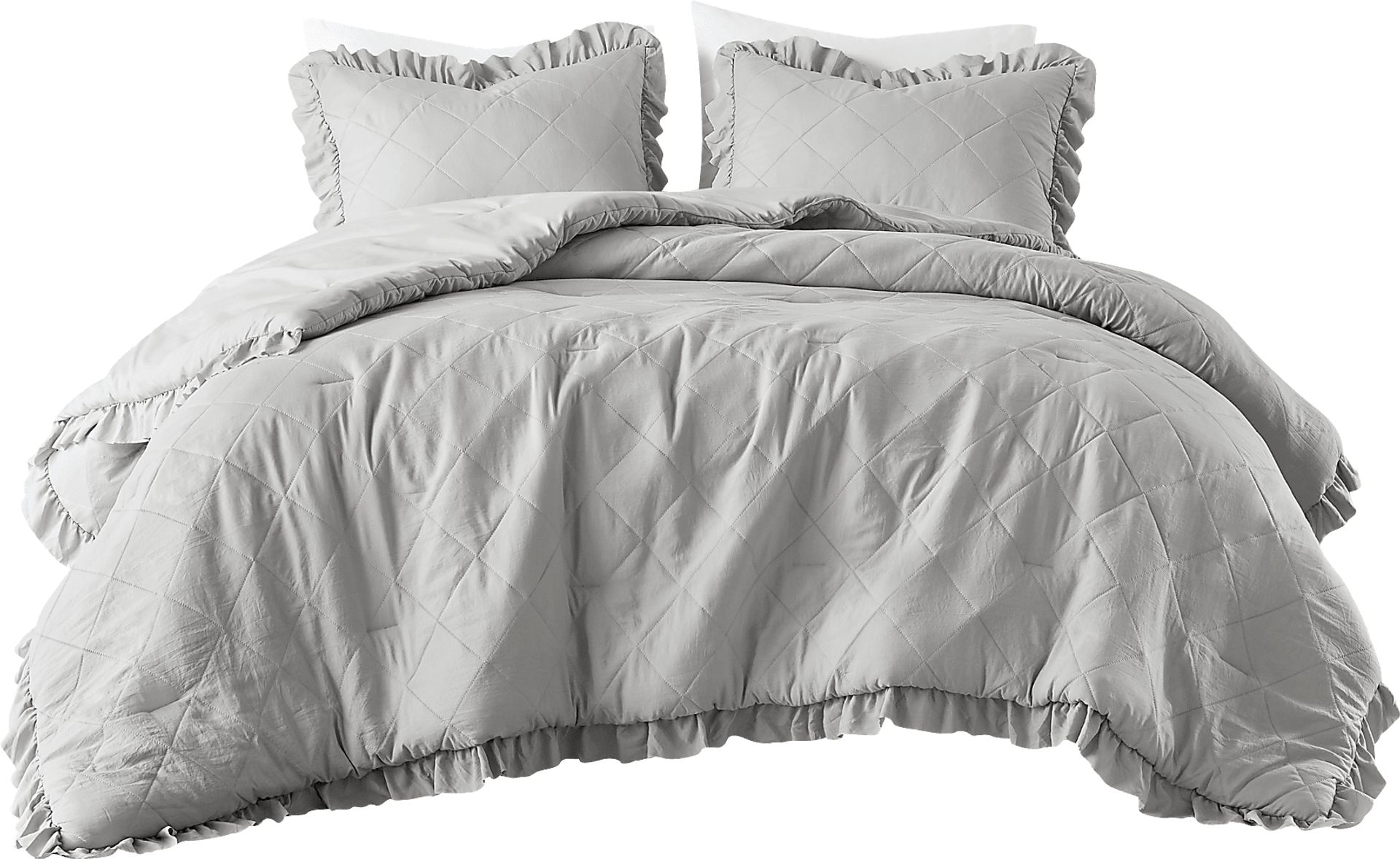 Canarioa Gray Full/Queen 3 Pc Comforter Set - Image 5