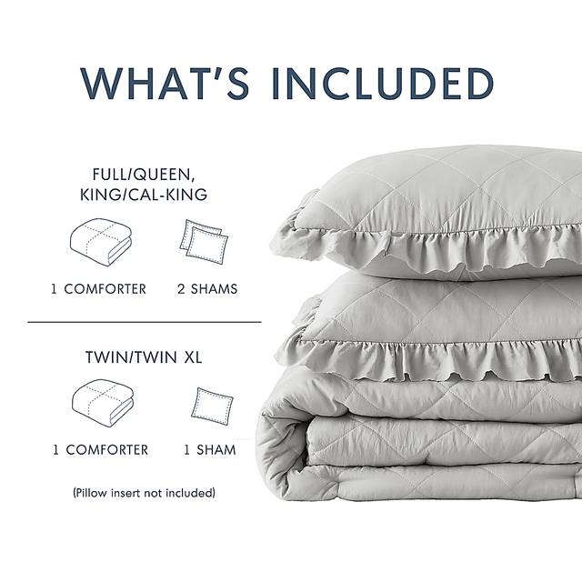 Canarioa Gray Full/Queen 3 Pc Comforter Set - Thumbnail - Image 9