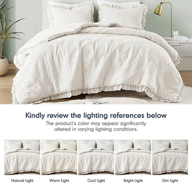 Canarioa Ivory Full/Queen 3 Pc Comforter Set - Thumbnail - Image 9