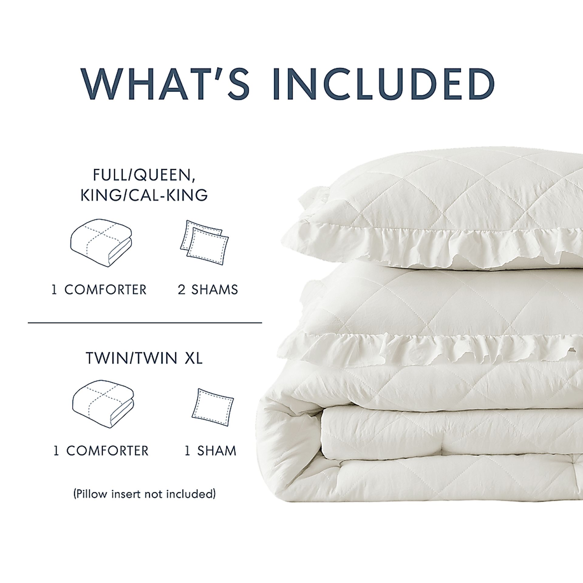 Canarioa Ivory Full/Queen 3 Pc Comforter Set - Image 10