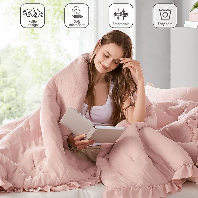 Canarioa Pink Full/Queen 3 Pc Comforter Set - Thumbnail - Image 12
