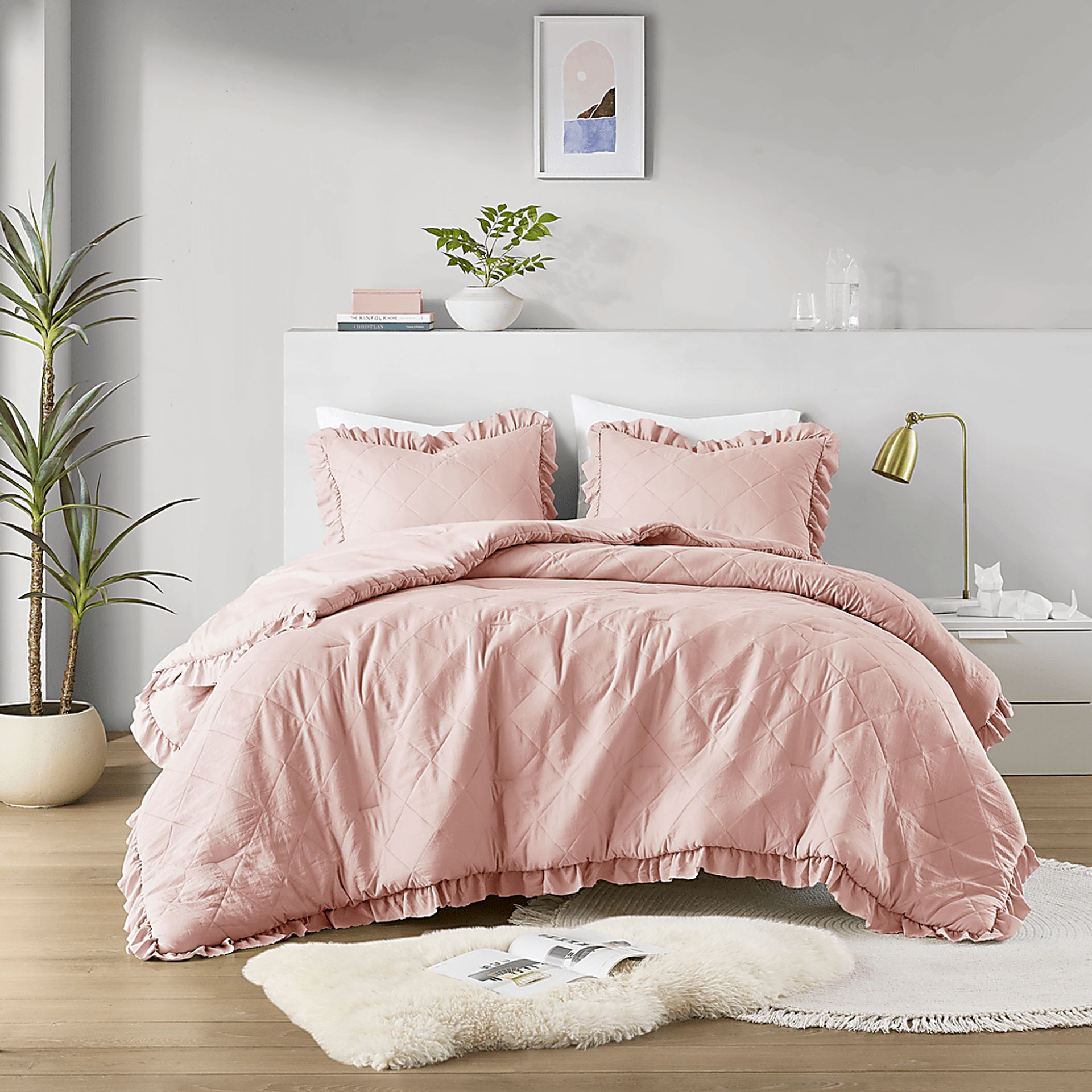 Canarioa Pink Full/Queen 3 Pc Comforter Set - Image 2