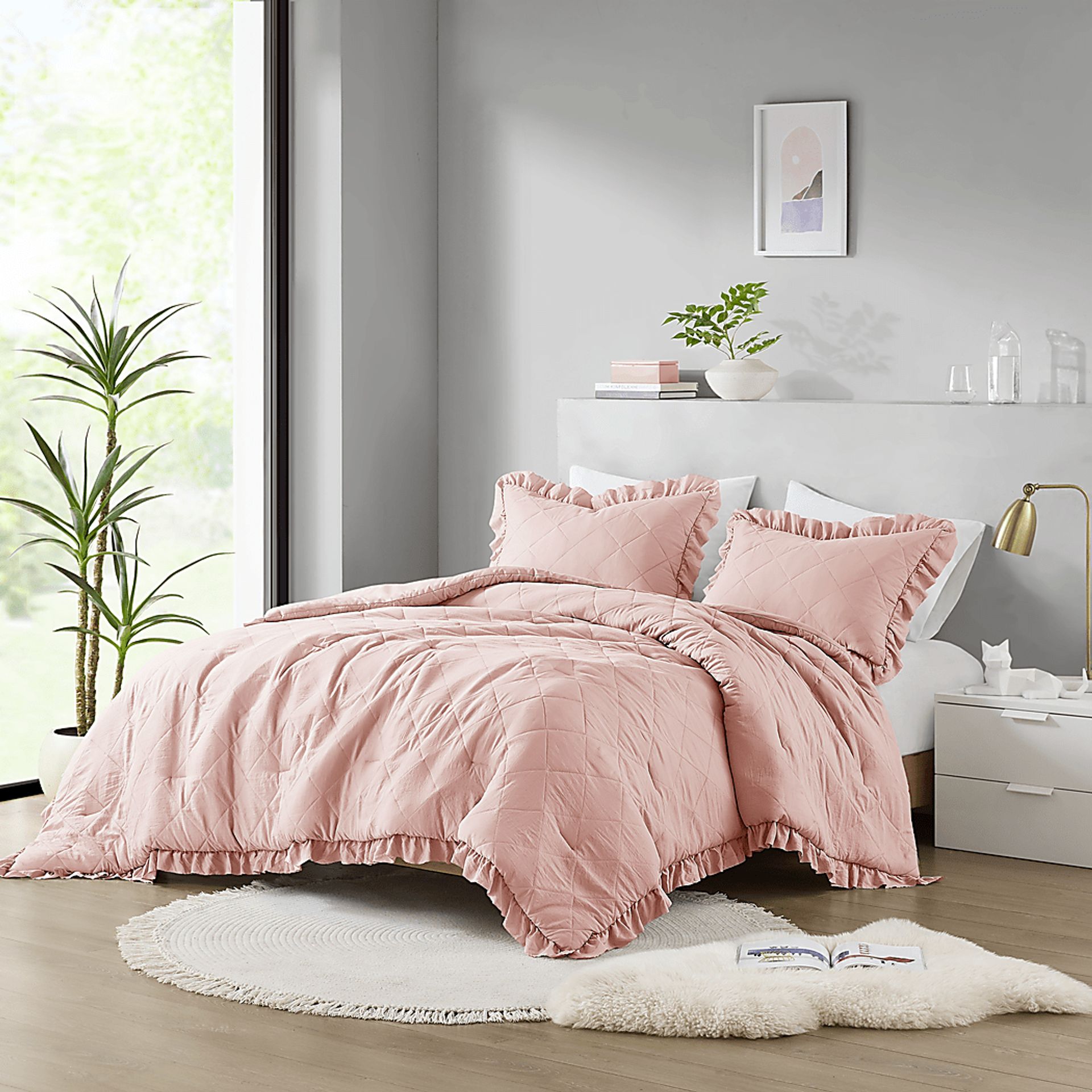 Canarioa Pink Full/Queen 3 Pc Comforter Set - Image 3